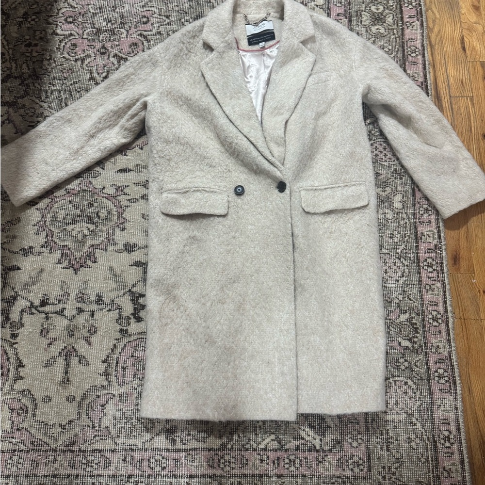 J. Crew Collection relaxed topcoat, brushed wool